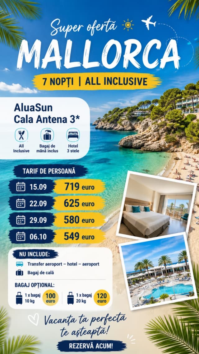SUPER OFERTĂ MALLORCA – ALL INCLUSIVE
