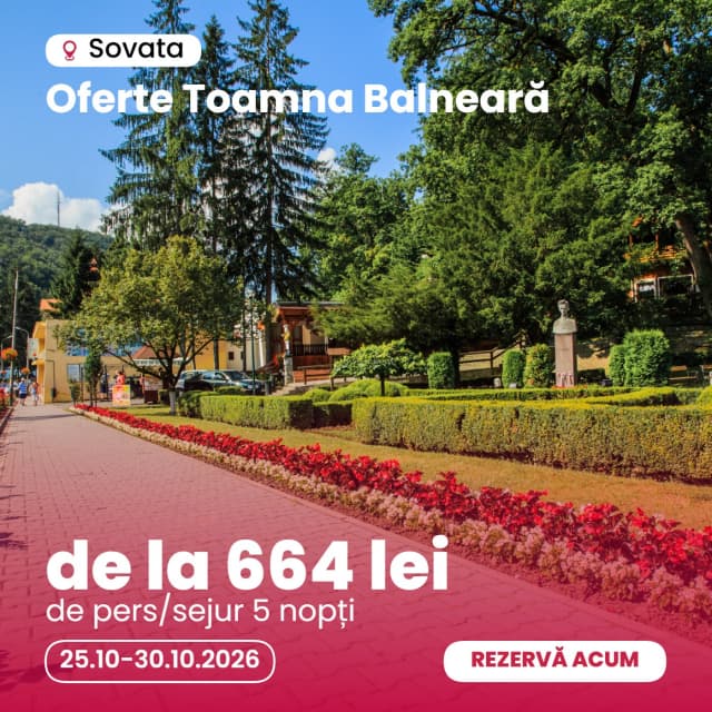 SOVATA 5 NOPȚI FABESCA HOTEL & SPA 4★ 2.181 LEI/pers